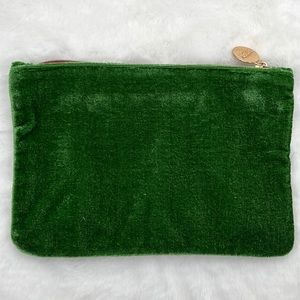 3/$12 Ipsy Glam Bag November 2021 - Green “Velvet”/Velour with Burgundy and Gold